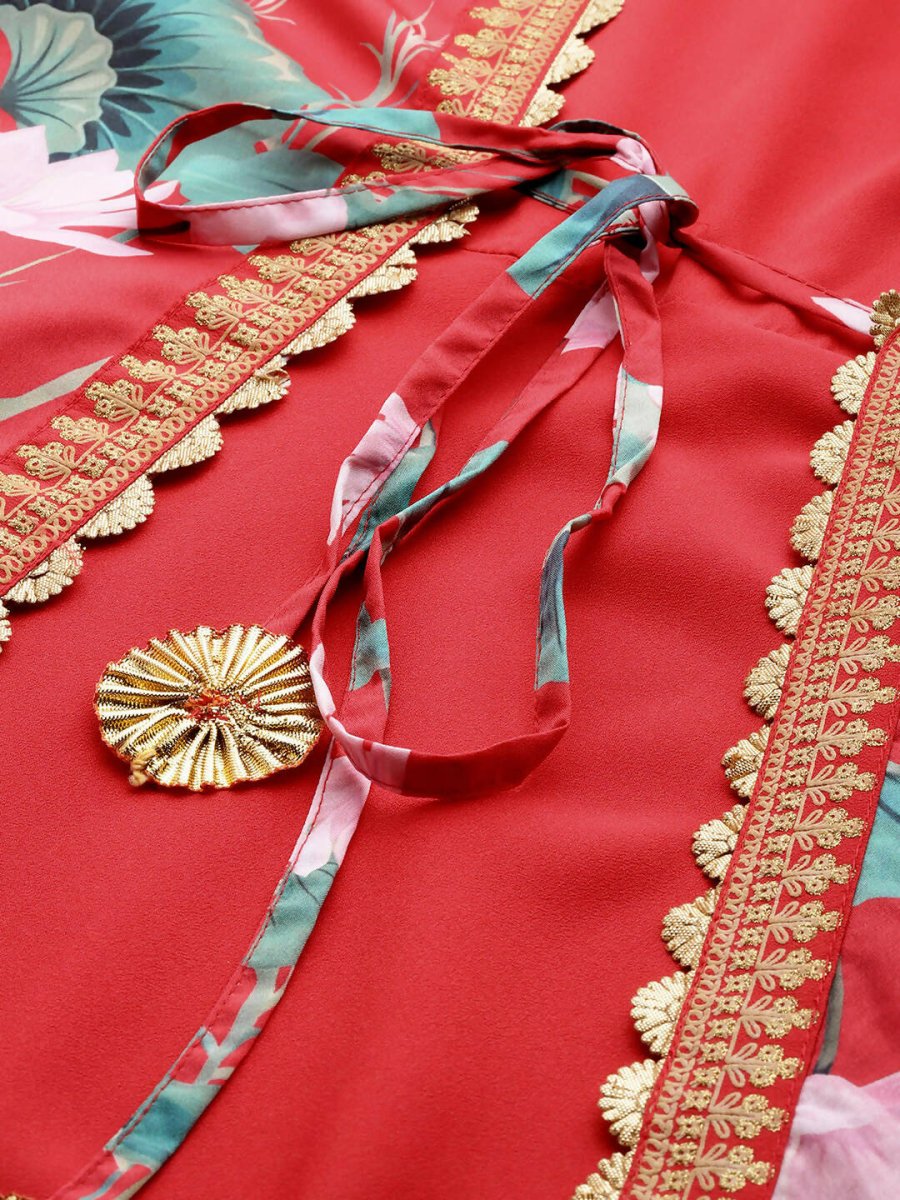 Ahalyaa Women's Traditional wear Ethnic Dress - Red