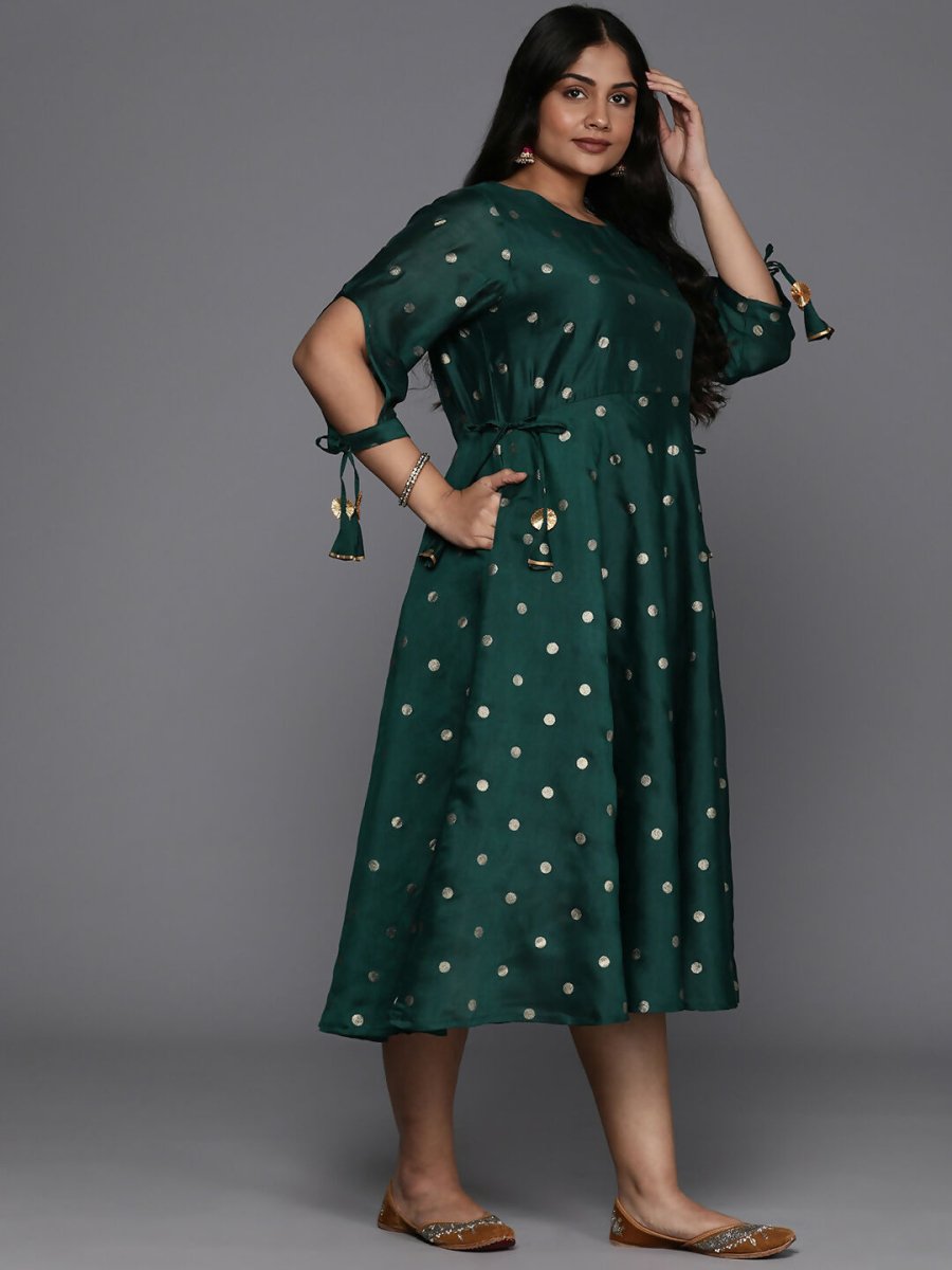Ahalyaa Women's Traditional wear Ethnic Dress - Green