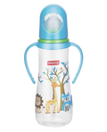 Babyhug Bubble Anti-Colic Sterilizable Feeding Bottle With Handles Blue White
