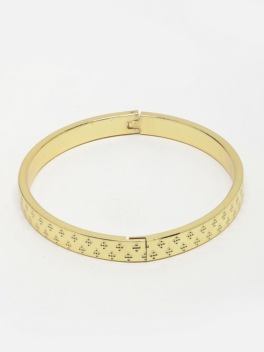 NVR Men's Set of 2 Gold & Black Rhodium-Plated Stainless Steel Kada Bracelet