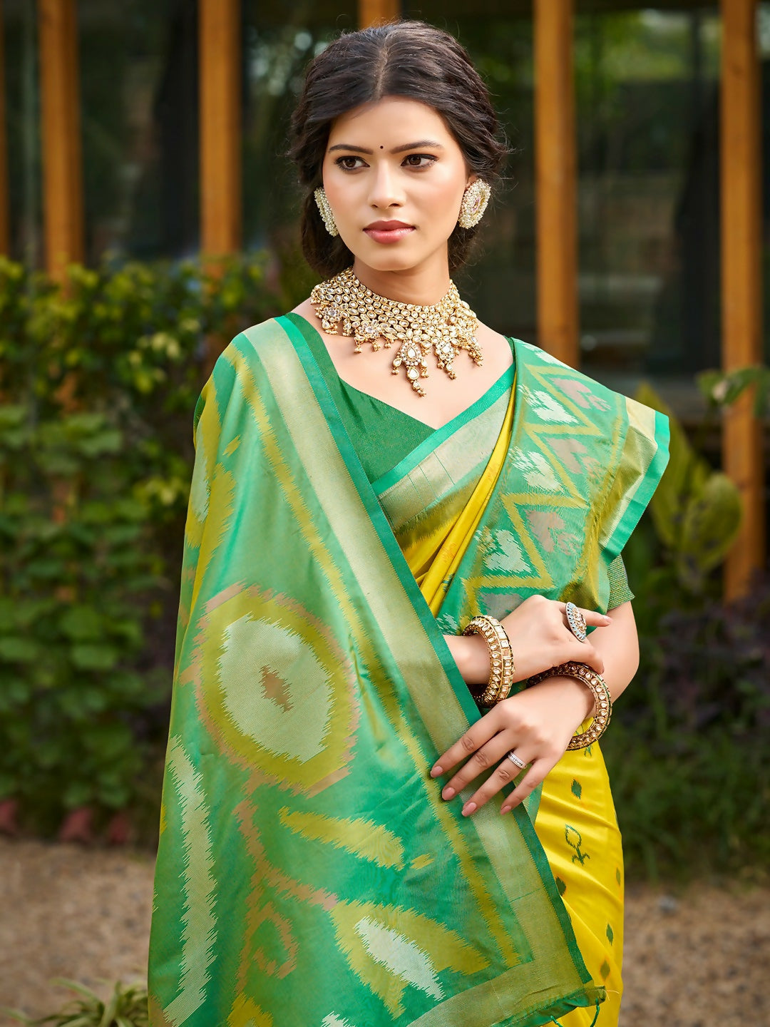 Shree Shyam Fashion Mustard Soft Silk Saree