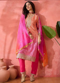 Vegaa Fashion Pink Chinon Silk Embroidered Salwar Suit
