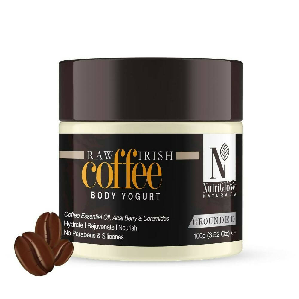 NutriGlow NATURAL'S Raw Irish Coffee Body Yogurt for Instant Hydration & Moisturization