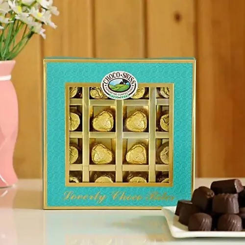 Premium Beads Rakhi & Box of Choco Swiss