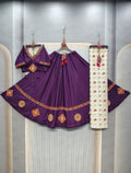 DEIANA'S Gota Patch Gamthi Work Lace Lehenga Choli - Wine