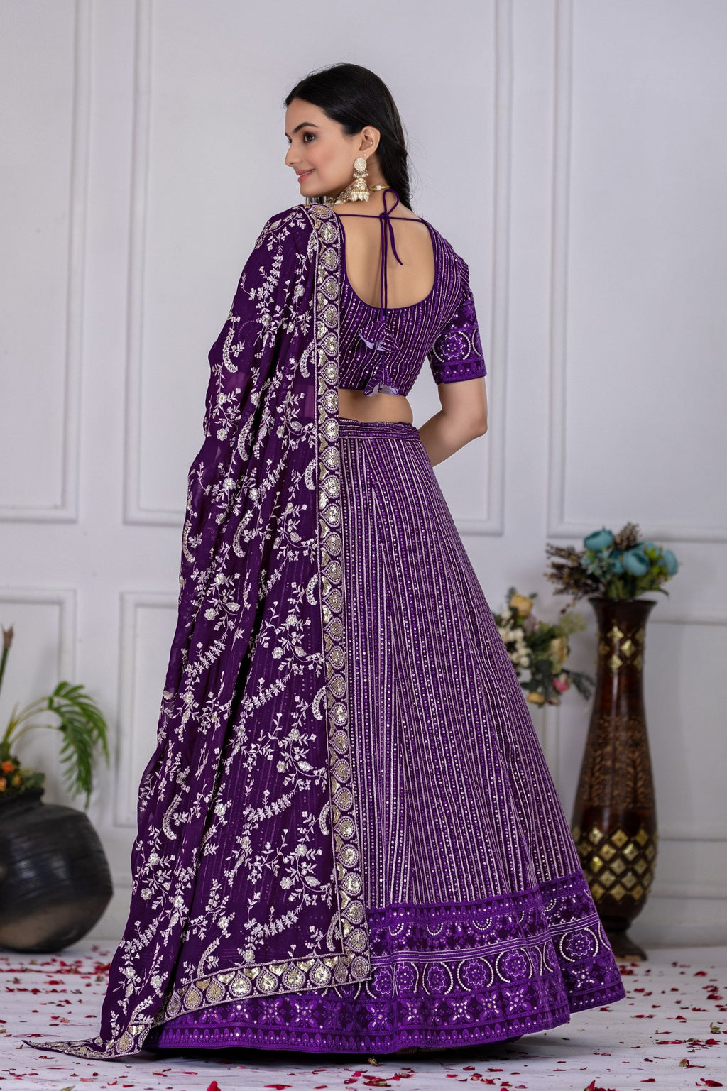 DEIANA'S Heavy Embroidery With Multi Work Lehenga Choli - purple