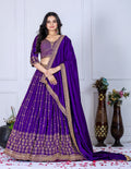 DEIANA'S Heavy Embroidery With Multi Work Lehenga Choli - purple