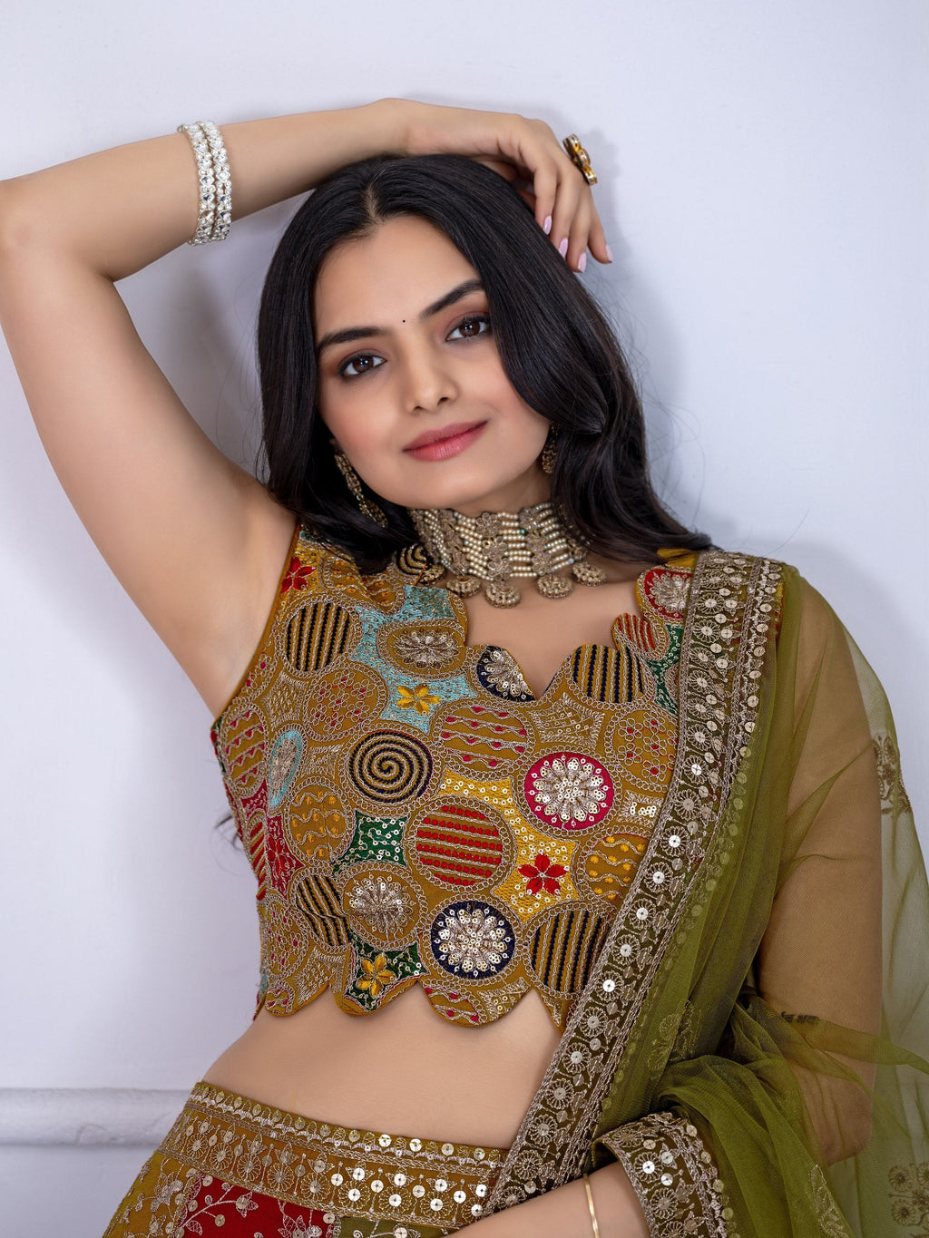 DEIANA'S Heavy Embroidery With Multi Work Lehenga Choli - Multi