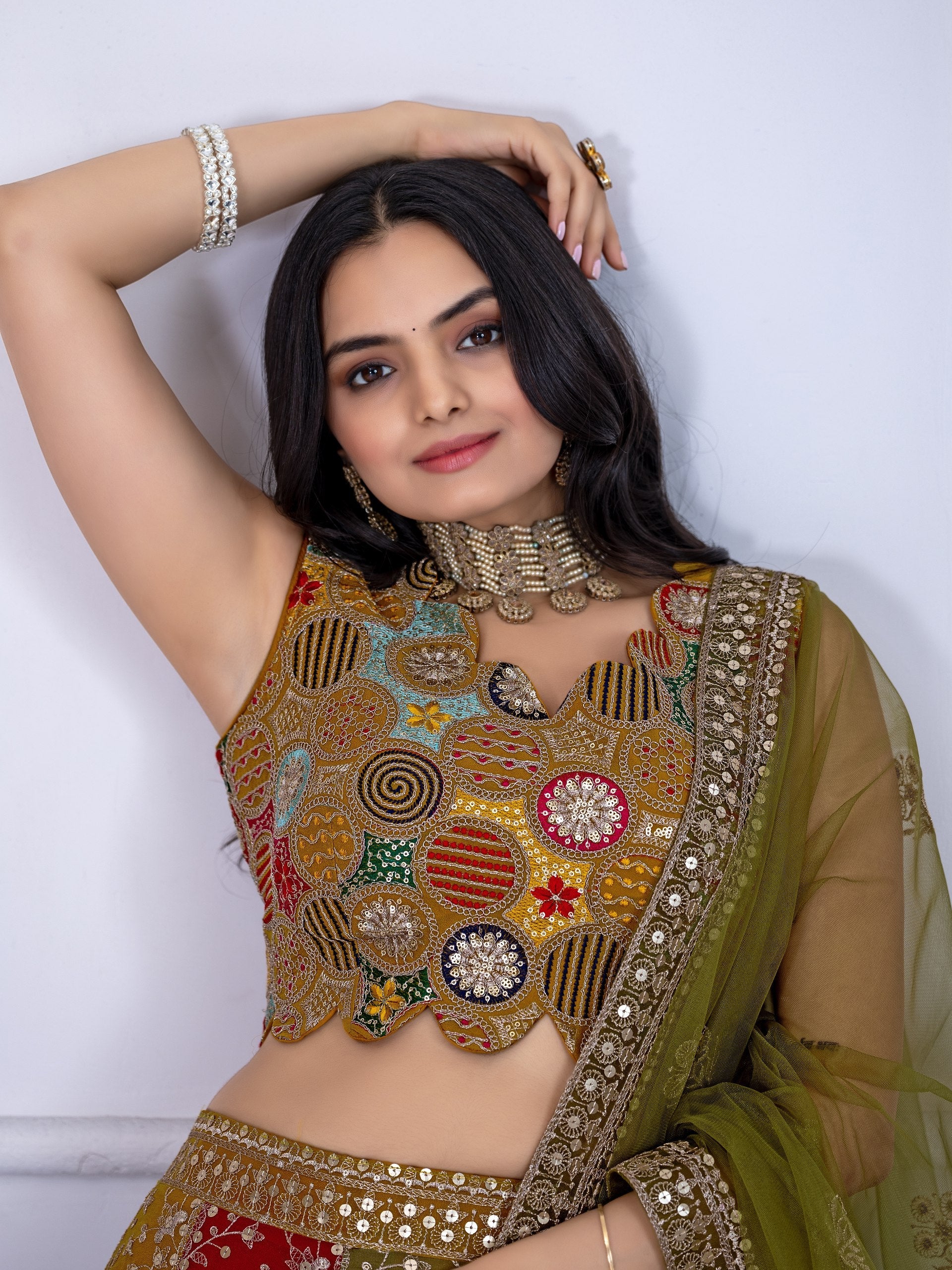 DEIANA'S Heavy Embroidery With Multi Work Lehenga Choli - Multi