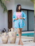 Yufta Pink & Blue Co Ord Set Add Jacket