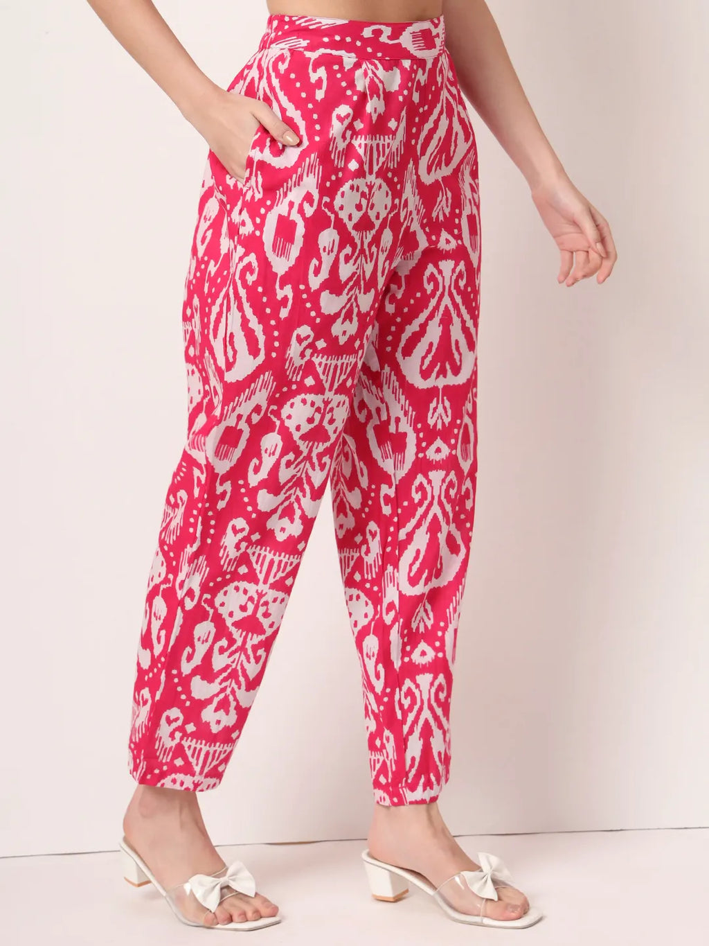 Yufta Pink Ikat Pure Cotton Cord Set