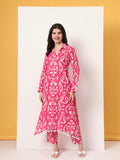 Yufta Pink Ikat Pure Cotton Cord Set