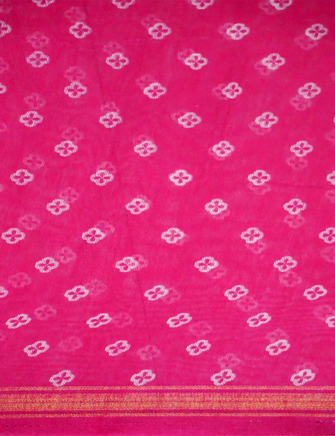 Shades Of Rani Pink Floral Design Semi Chanderi Saree By Gayathri Reddy Designer Studio