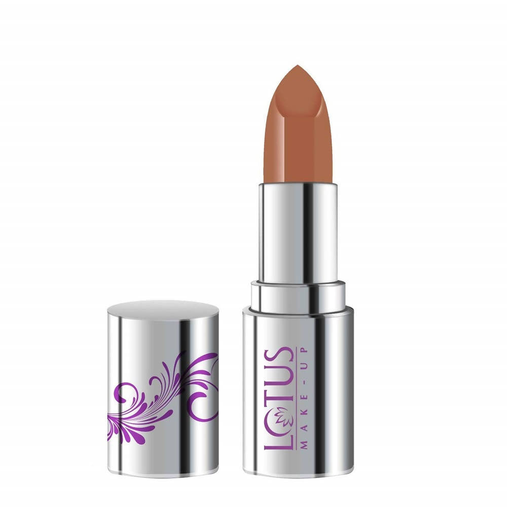 Lotus Makeup Ecostay Butter Matte Lip Color Earthy Amber, Brown (4 Gm)