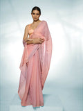 Pink Jimmy Choo Swarovski Designer Saree - Shezlin