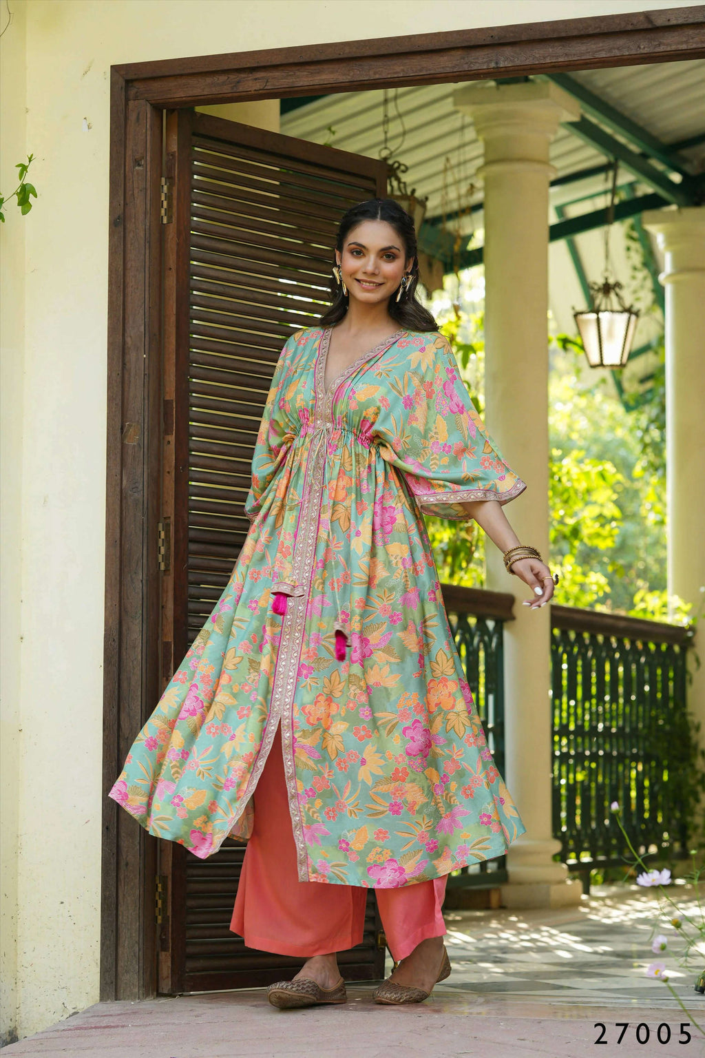 Women's Casual Fashionable Multi Mull Cotton co-ord set - Anya