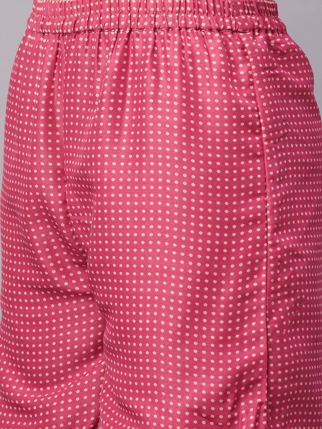 Myshka Pink Printed Sleeveless V Kurti Sharara Set
