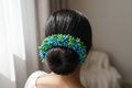 Blue & Green Bridal Pollens Gajra