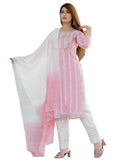 Vamika Embroidery Rayon Pink Party Wear/Casual Wear Kurta Set/Suit