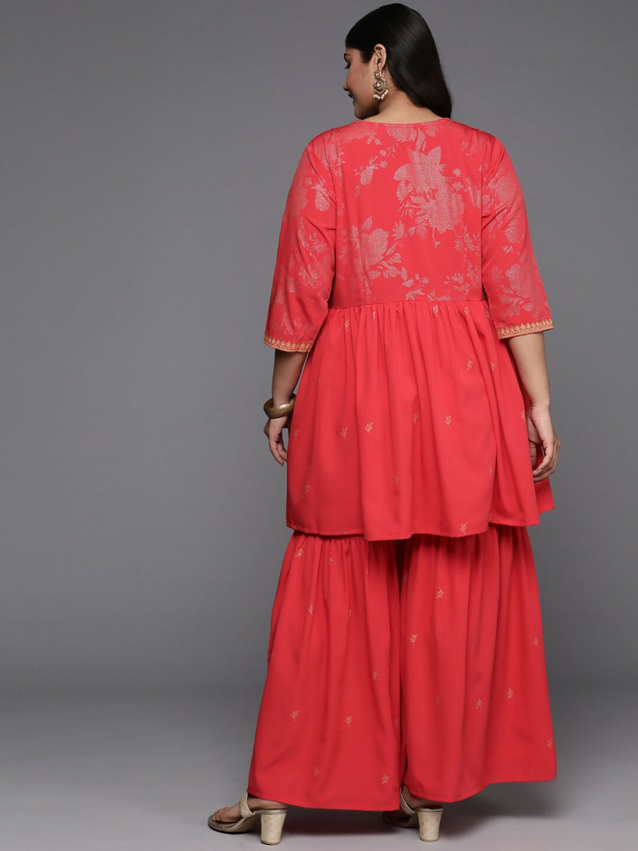 Ahalyaa Women's Traditional Wear Co-ords - Red