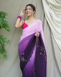 Vamsee Antara Violet Georgette Saree