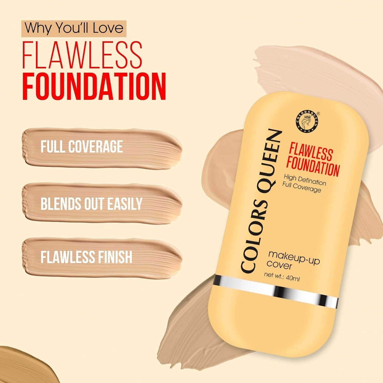 Colors Queen Flawless Foundation – 06 Medium Beige