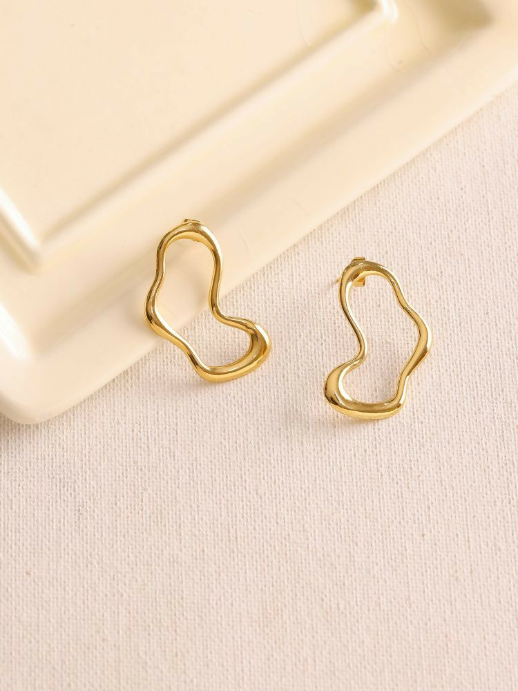 Golden Drop Earrings - Ruby Raang