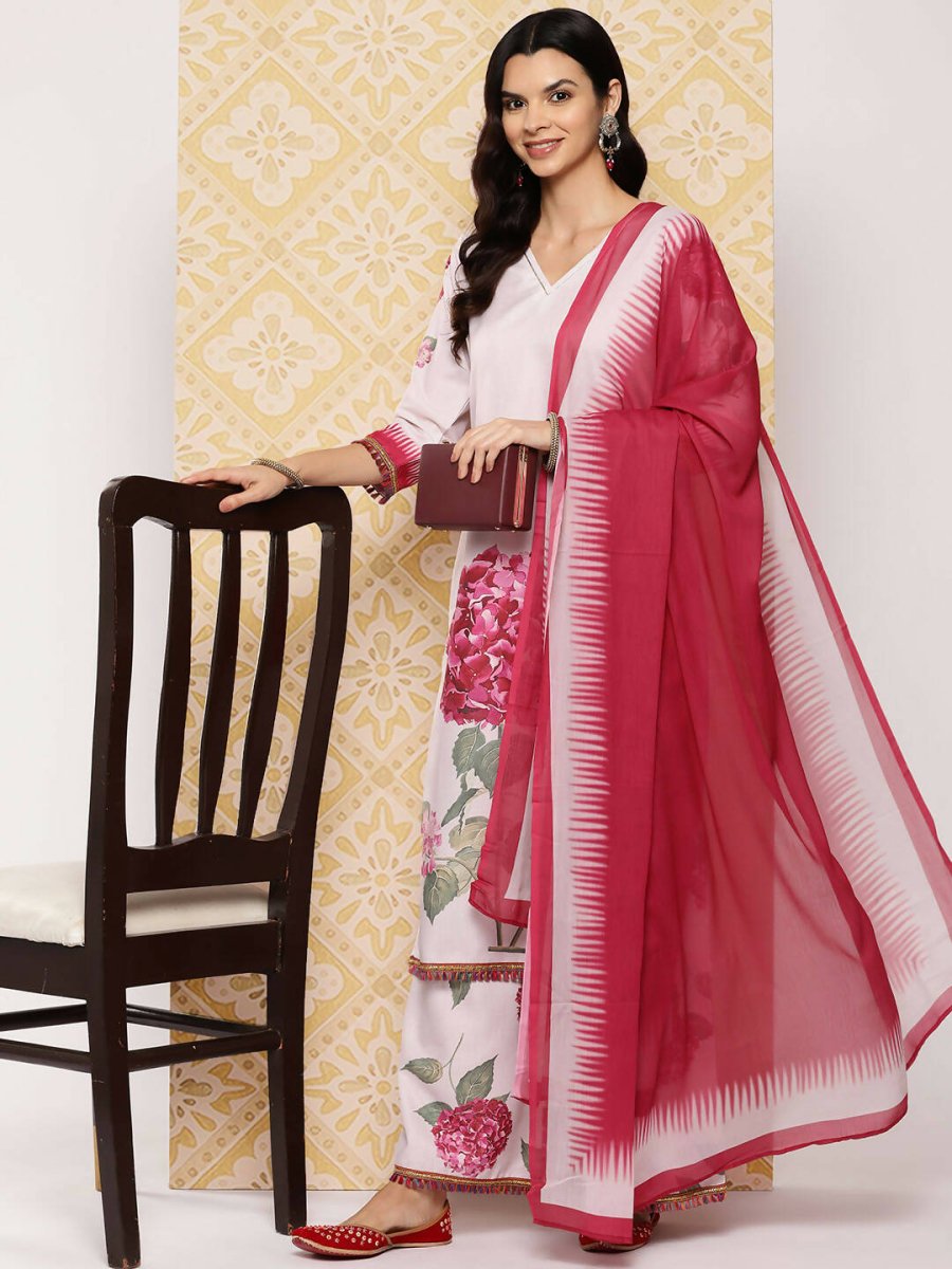 Ahalyaa Women's Traditional wear Kurta Set - Beige