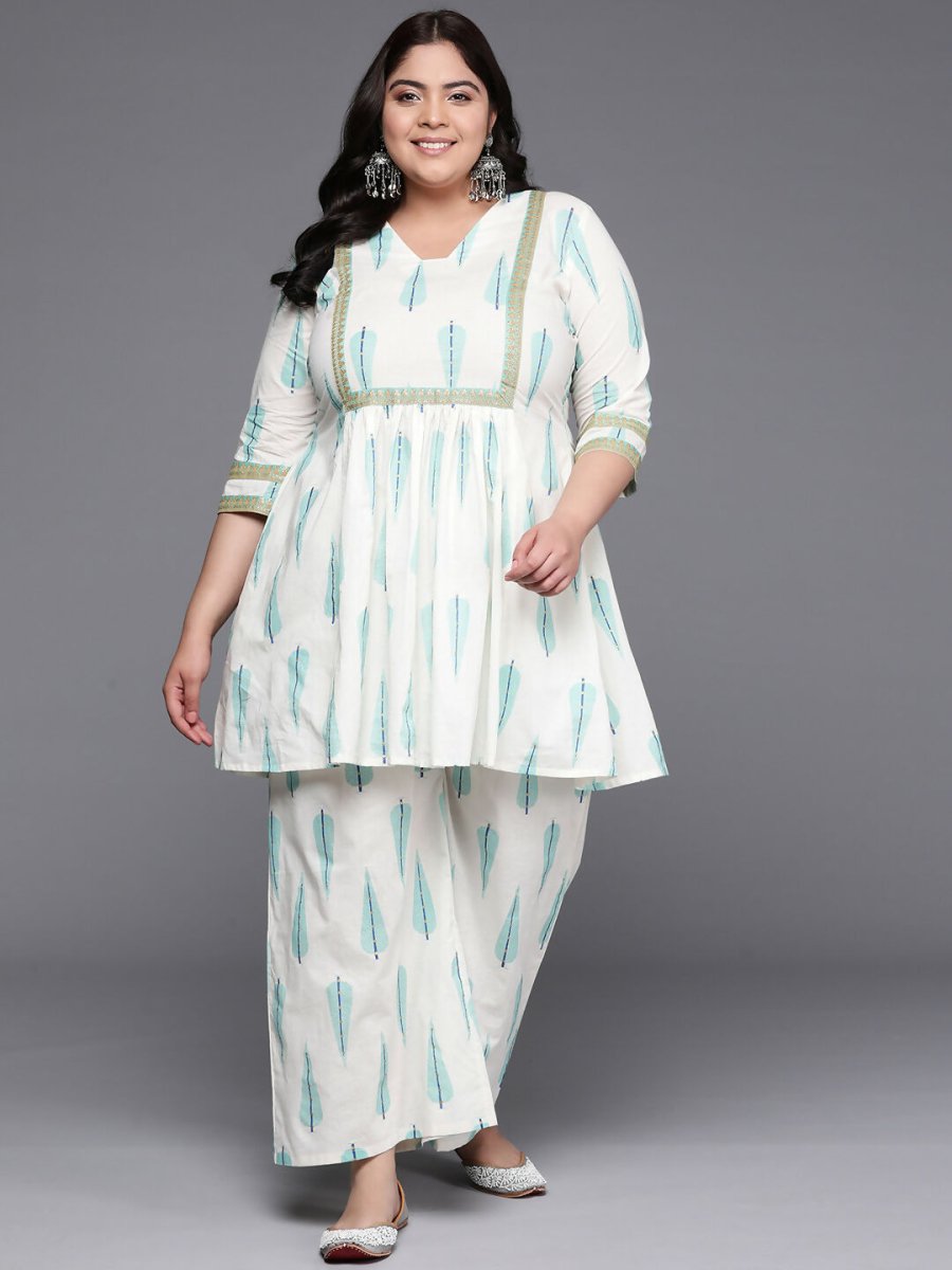 Ahalyaa Women's Traditional wear Co-ords - Off White