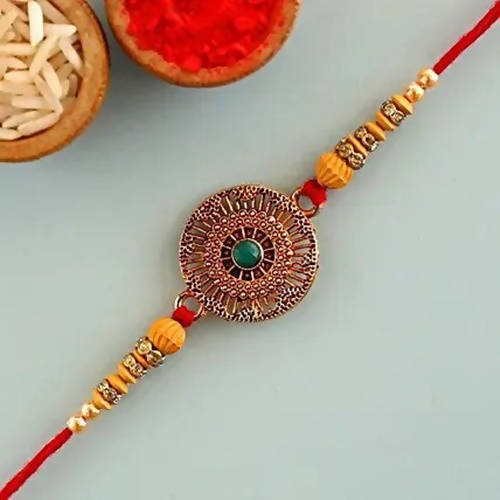 Kundan Ethnic Rakhi and Cadbury Celebrations Box