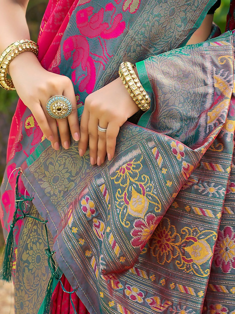 Shree Shyam Fashion Red Soft Silk Saree