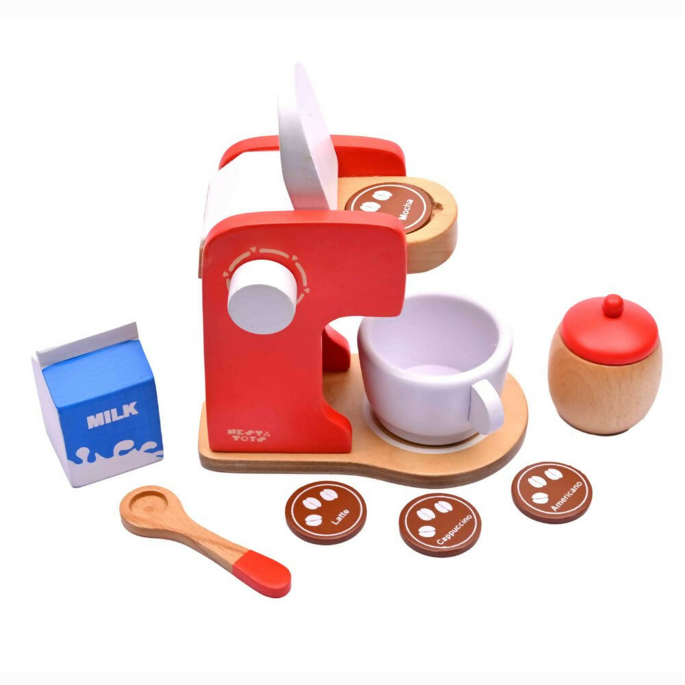 Nesta Toys Wooden Coffee Maker Toy - Multicolor