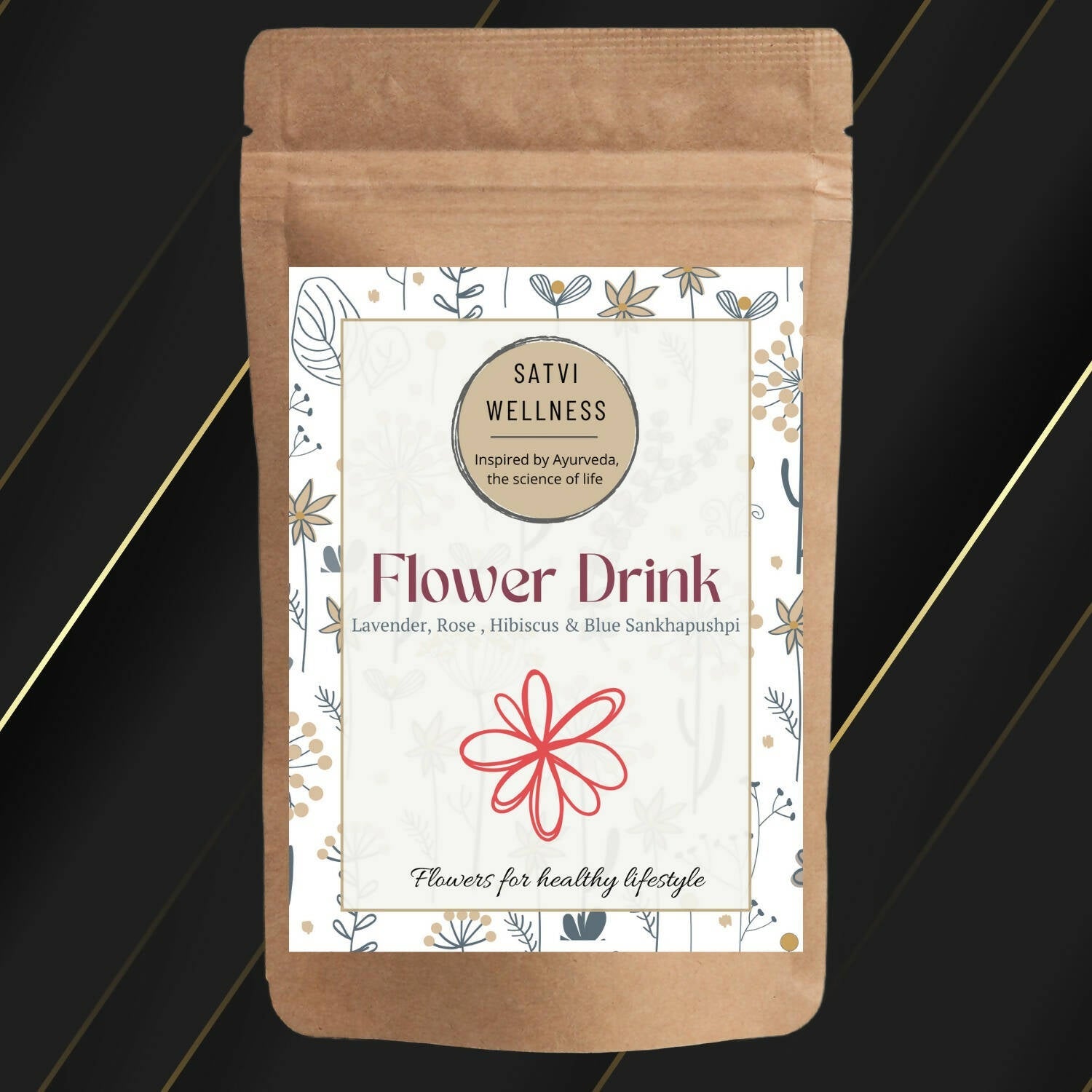 Satvi Wellness Mix Flower Drink | Mixed Flower Tea | Herbal Tea