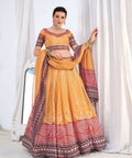 Wedding Designer Yellow Chinon Lehengha Choli - Anbazaar
