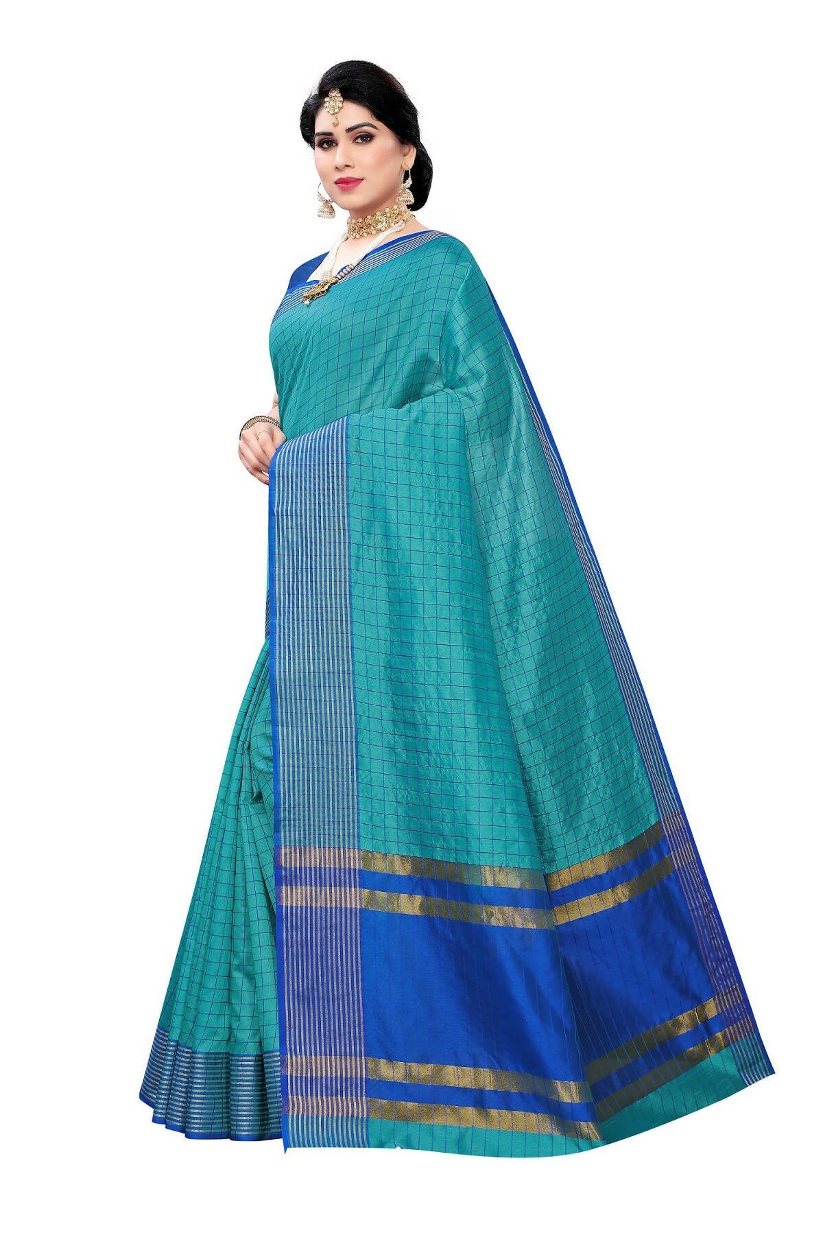 Vamika Cotton Silk Manipuri Rama Weaving Saree (Manipuri Rama)