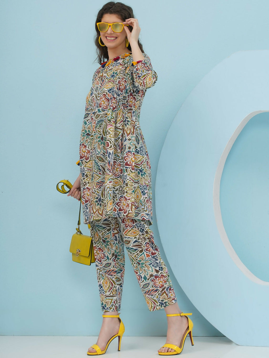 Joban Fashion Floral Co Ord Set - Multi Color
