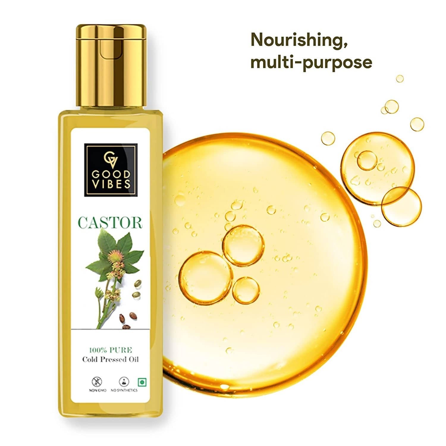 Good Vibes Castor 100% Pure Cold Pressed Oil For Hair & Skin
