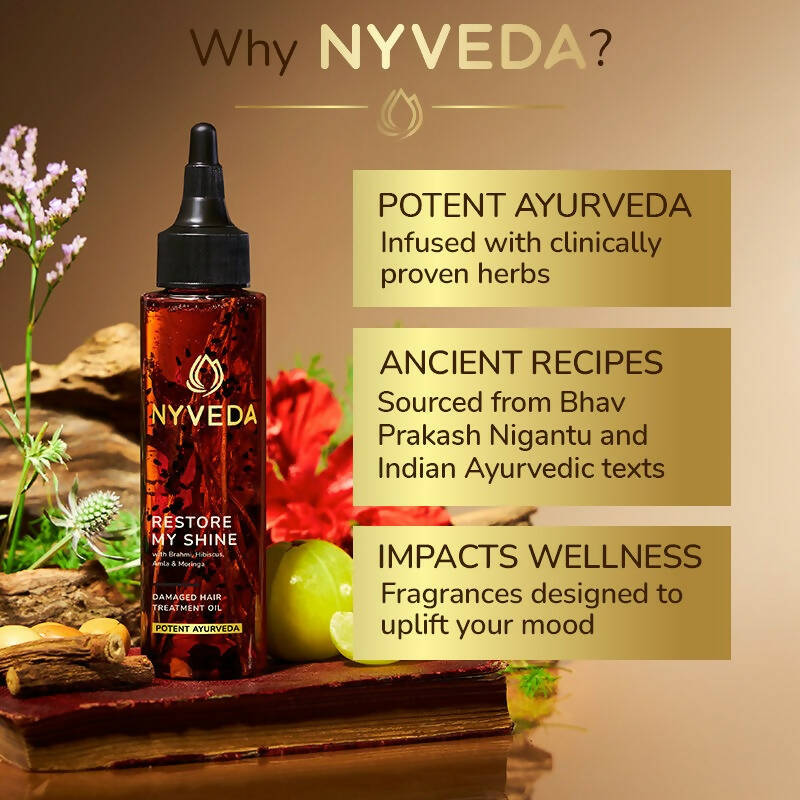 Nyveda Damaged Hair Treatment Oil | Restore My Shine