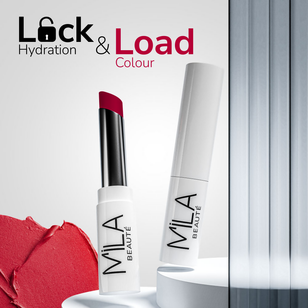 Mila Beaute 24 Hr Non-Transfer Matte Locked-In Lipstick - Floral Pink