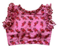 Vamika Pink Georgette Frill Blouse