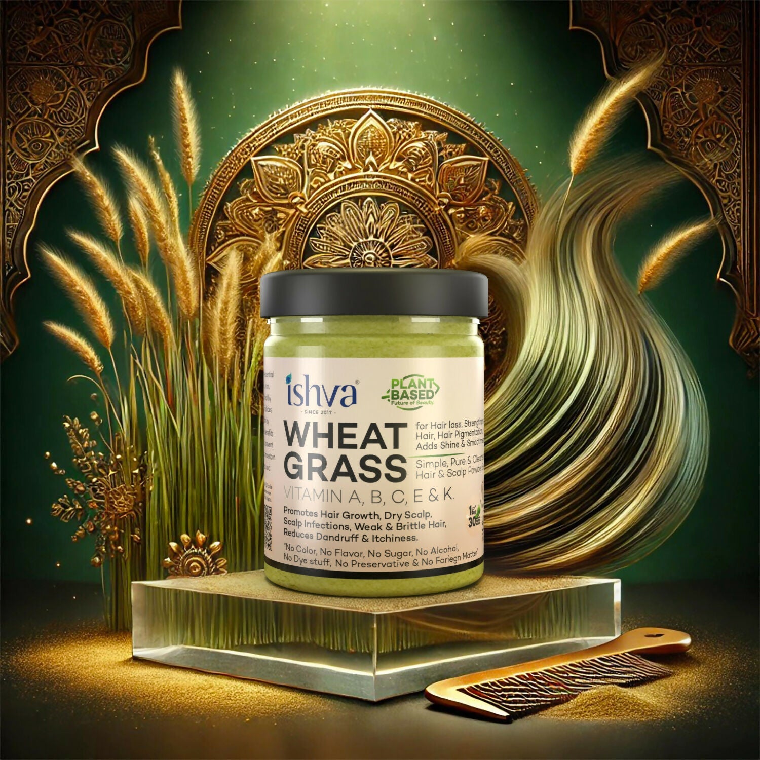 Ishva Wheatgrass Powder For Hair
