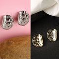 NVR Women's Set of 2 Gold & Silver Brass-Plated Artificial Stones Studded Studs Earring