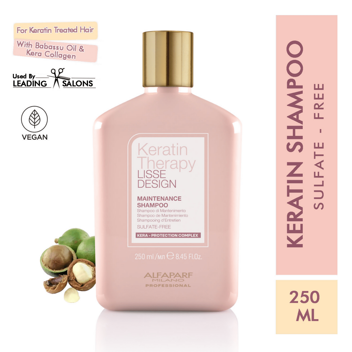 Alfaparf Milano Keratin Therapy Maintenance Shampoo With Babbasu Oil