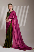 Pink Satin Rangoli Solid Fancy Designer Saree - Nafisa