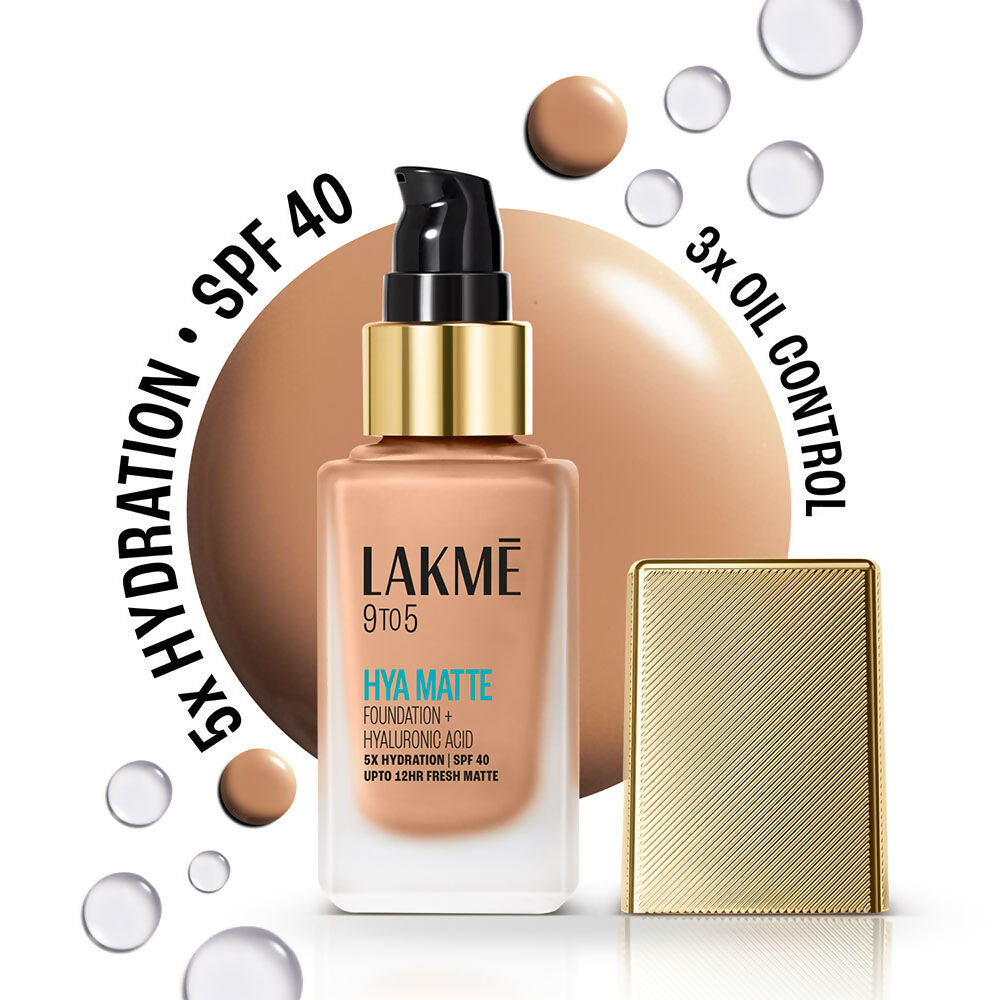 Lakme 9 To 5 Hya Matte Foundation + Hyaluronic Acid - Cool Cinnamon