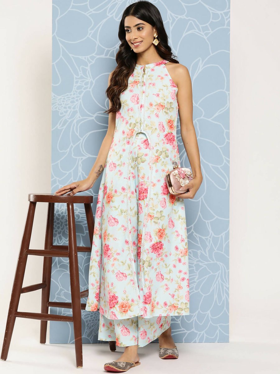 Ahalyaa Women's Traditional wear Co-ords - Blue