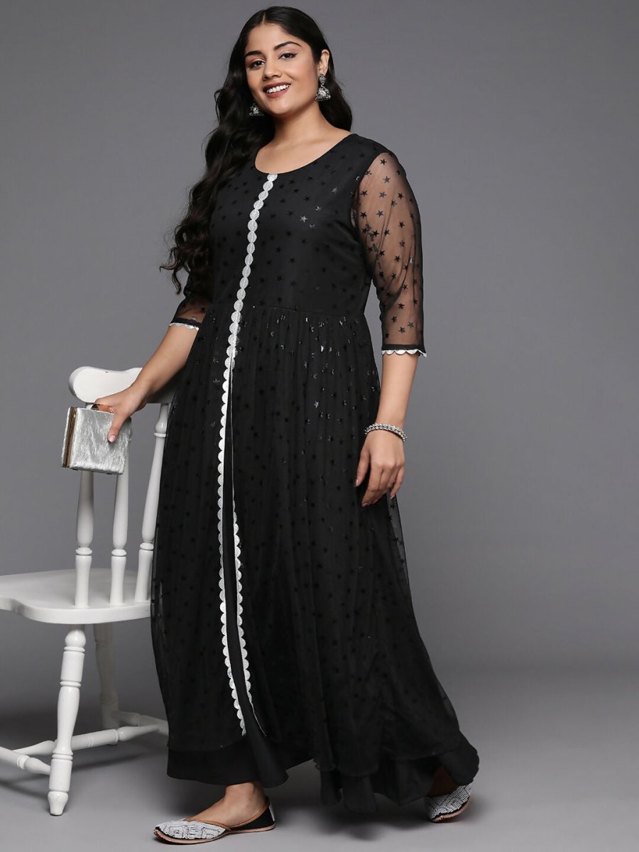 Ahalyaa Women's Traditional wear Kurta Set - Black