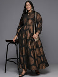Ahalyaa Women's Traditional wear Ethnic Dress - Black