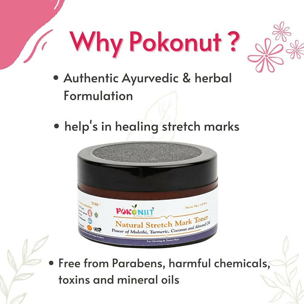 Pokonut Herbal Natural Stretch Mark Toner
