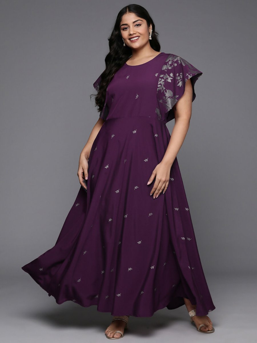 Ahalyaa Women's Traditional wear Ethnic Dress - Burgundy